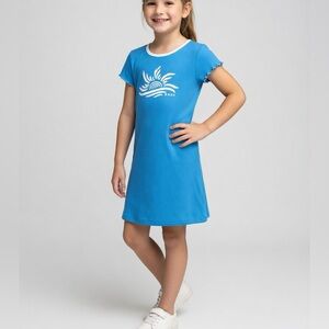 Roxy Blue Ribbed Tee Dress Girls Size 7/8